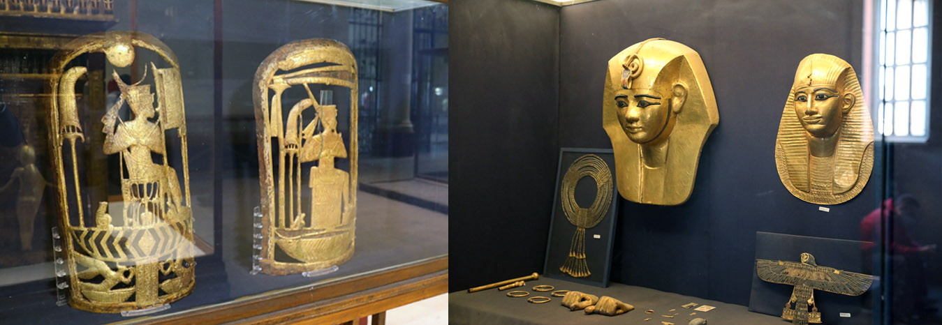 King Tutankhamun artifacts at the Egyptian Museum of Antiquities in Cairo