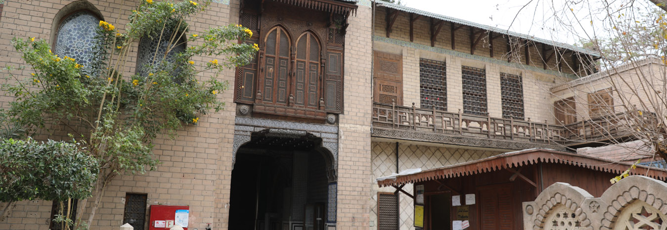 Opulent interior architecture and ornate ceilings of the Prince Mohamed Ali Palace in Cairo.